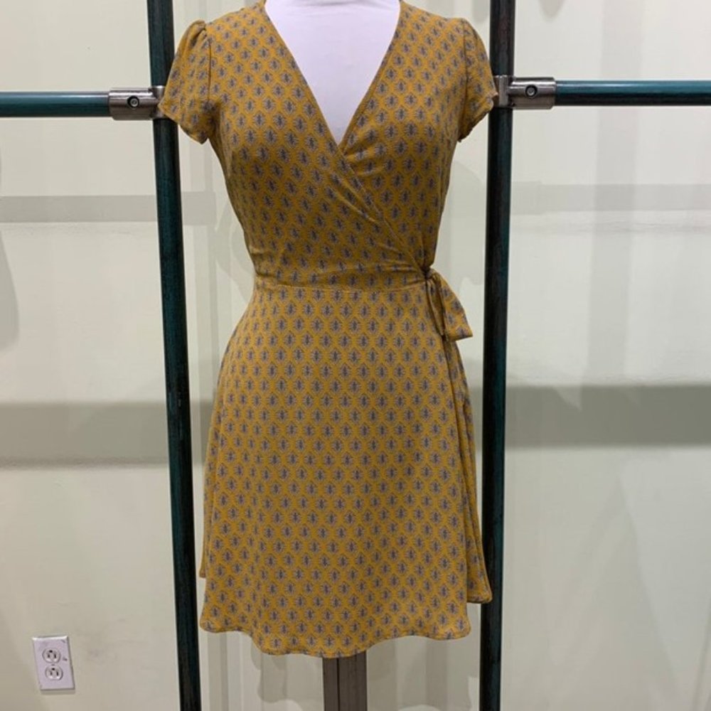 Gold Wrap Dress